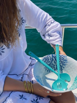 Marine Business Mare Salad Bowl + Cutlery Blue (3 pcs.)