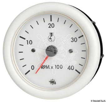 Osculati 27.520.06 - Guardian RPM Counter Diesel White with Hourmeter 24 V
