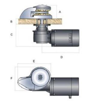 Italwinch CLS Windlass Vertical 12V 500W / Chain 6mm