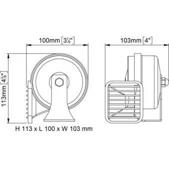 Marco Single Chromed Horn 12V