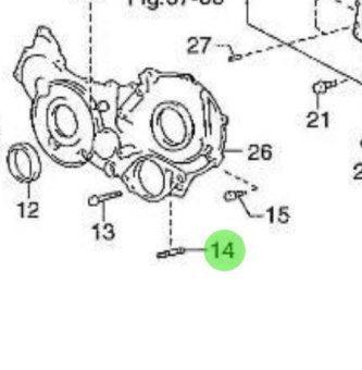 Nanni Diesel 970312085 - Timing Gear and Rear Plate Stud for T4.155 and 4.380TDI Engines