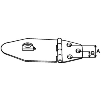 Euromarine Stainless Steel Padlock Hinge - 90x40mm