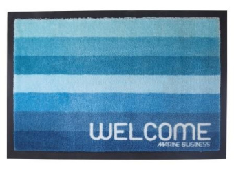 Marine Business Welcome Doormat Stripes