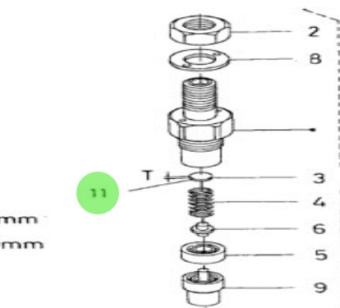 Nanni Diesel 970314205 - Adjusting Washer for Nozzle Holder