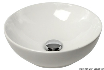 Osculati 50.188.98 - Ceramic Hemispherical Sink Surface Mounting Ø365mm