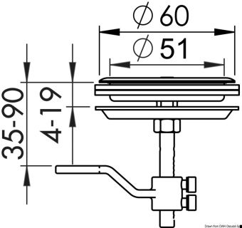 Osculati 38.152.02 - Flush Pull, SS, with Lock