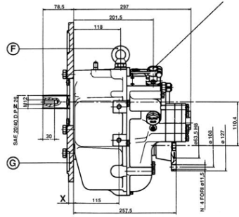 Technodrive Hydraulic Marine Gearbox TM93, R=2,77:1