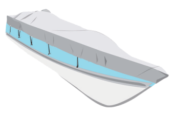 Allpa Boat Cover Size S, Silver Grey, Boat Length 488-564cm, Boat Width 239cm