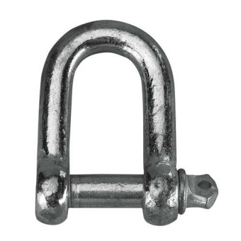 Plastimo 55173 - Galvanised Steel Shackle. D-shape, Ø12mm