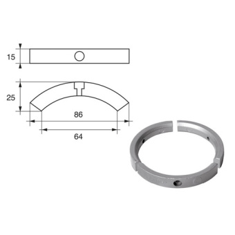 Bukh PRO L8140132 - Zinc AND ALU Anode F/VOLVO PENTA EngineS