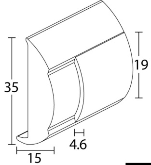 Osculati 44.481.33 - Base Pvc Bianca Per Profilo 20 Svasato (24 m)