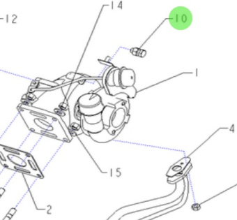 Nanni Diesel 970312252 - Drain Cock Assembly for Turbocharger Systems