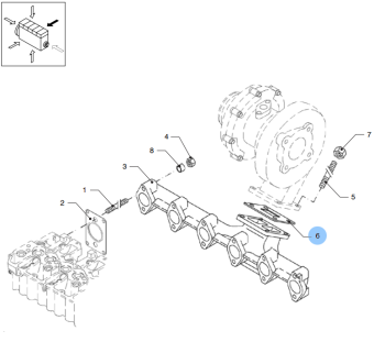 Vetus DZ41007 - Gasket for Turbo VD4