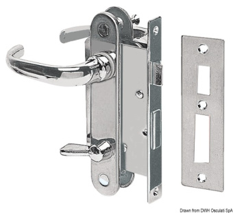 Osculati 38.347.40SX - Chromed Brass Lock with 2 Plates And Handles Left