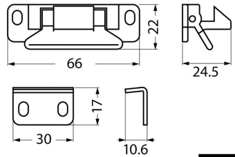 Osculati 38.191.11 - Snap Lever Lock - White