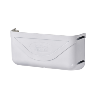 Allpa Plastic Storage Bin, White, Dim. 370x185x100mm