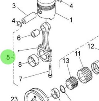 Nanni Diesel 970315023 - Connecting Rod Assembly for N3.30 Engines