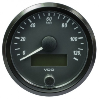 VDO A2C3832910001 - SingleViu Speedometer 120 Km/h Black 80mm