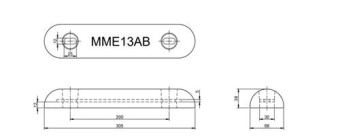 MME Hull/Rudder Anode Aluminium MME13AB