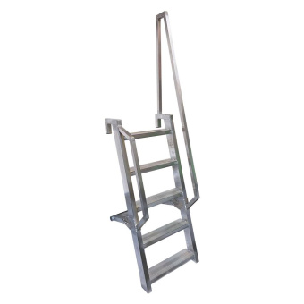 Aluminium Outboard Ladder EN1502 17 Anti-Slip Steps 461cm