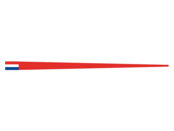 Talamex Red With Dutch Corner And Fringe Pennant 300cm