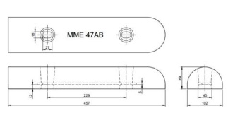MME Hull/Rudder Anode Aluminium MME47AB