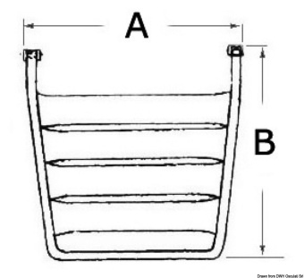 Osculati 48.420.03 -Stern Platform with Ladder 58x52 cm