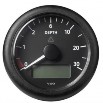 VDO A2C59514247 - Depth 0 - 30m Black ViewLine 85 mm Gauges