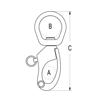 Ronstan RF6320 Swiveling Large Bail Snap Shackle 122mm