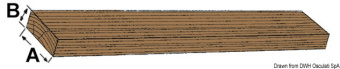 Osculati 71.100.20 - Teak Strip 45x10x2000 mm