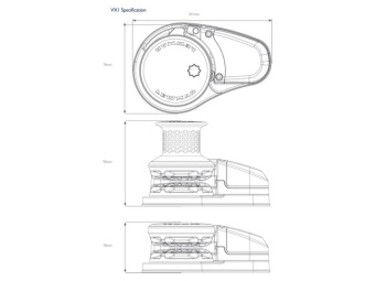 Lewmar 69120052 - Vertical Windlass VX2 GD 8mm Gypsy 12V - 700W