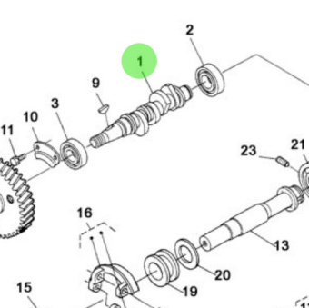 Nanni Diesel 970314209 - Fuel Camshaft for N4.38 Engines