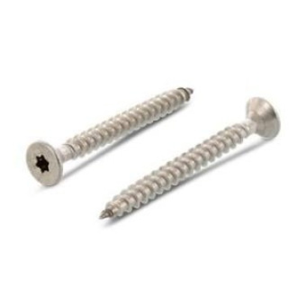 Euromarine 9047 Torx Reinforced Countersunk Chipboard Screws Full Thread A2 Stainless Steel