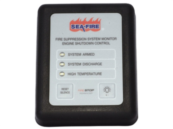 SeaFire 131-420 - Fire Extinguishing System Monitor + Engine Stop + HT, Rectangular