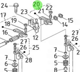 Nanni Diesel 970313717 - Exhaust Rocker Arm Assembly for N4.115 Engines