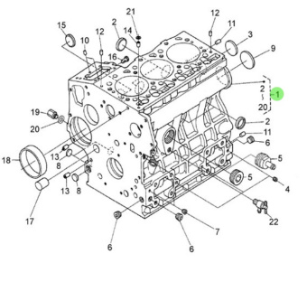 Nanni Diesel 970315014 - Crankcase Assembly for N3.30 Engines