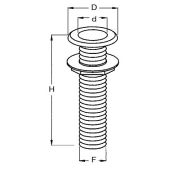 Can SB Through-Hull Ø25 mm - L65 mm - Black