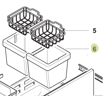 Isotherm SGC00309AA – Grey Plastic Basket for Upper Drawer DR190 Inox Refrigerator