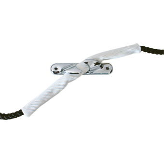 White Polyester Rope Protection Sheath with Velcro Closure