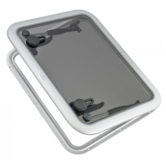 Plastimo 63889 - Deck Hatch Aluminium T50 507X377 Grey Glass SAT SP15