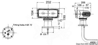 Osculati 13.343.12 - Sanshin Swivelling Light 12 V 55 W