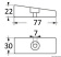 Mercury 826134 & Yamaha 00825-01405 & Honda 41109-ZW1-003 Aluminium Anode 29x22x77 mm - Osculati 43.424.08