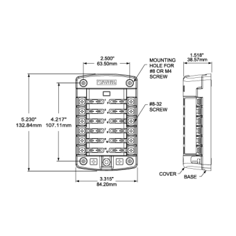 Blue Sea Fuse Block ST Blade ATO/ATC Circuits 12