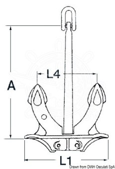 Osculati 01.103.18 - Hall Anchor, Original Model 16 kg