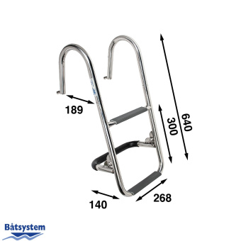 Båtsystem SL65R - Stainless Steel Side Ladder, 2 Steps