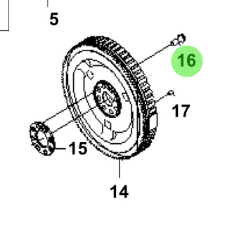 Bukh 23311-42890 - Flywheel Bolt for S270J Engines