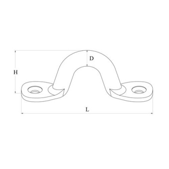 Hollex Eye Strap 5x50 mm Stainless Steel 316