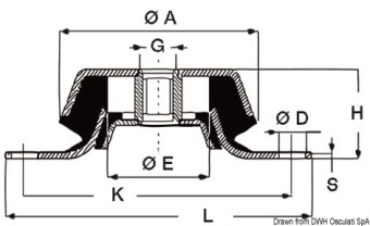 Osculati 51.655.07 - SS Anti-Vibration Support 600 kg