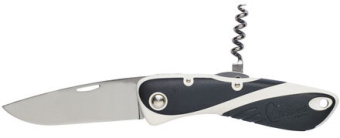 Wichard 10153 - Aquaterra Knife Flat Blade With Corkscrew Black
