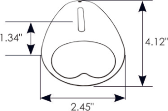 Allpa Surface Mount Stainless Steel 316 High Power LED Hull Light 12v/3.5w, 105x62x34mm (2pcs.)